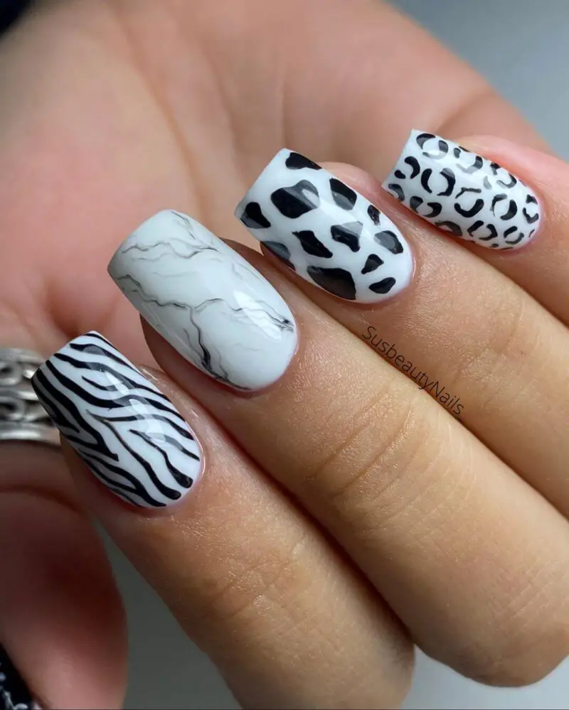 The top zebra nails including zebra nail designs, zebra nail art, and more animal print nails