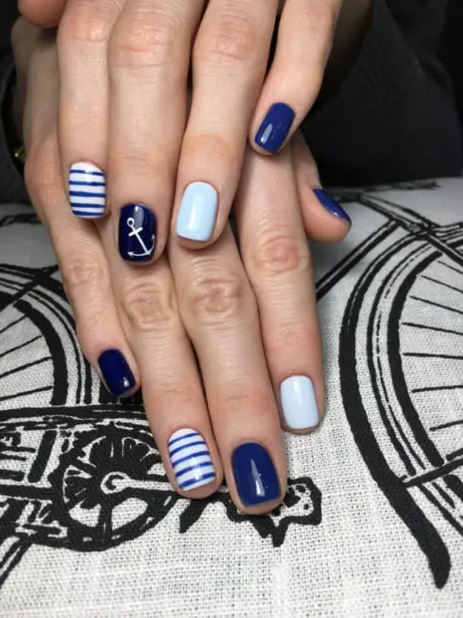 4th of July nails | red, white, and blue nails