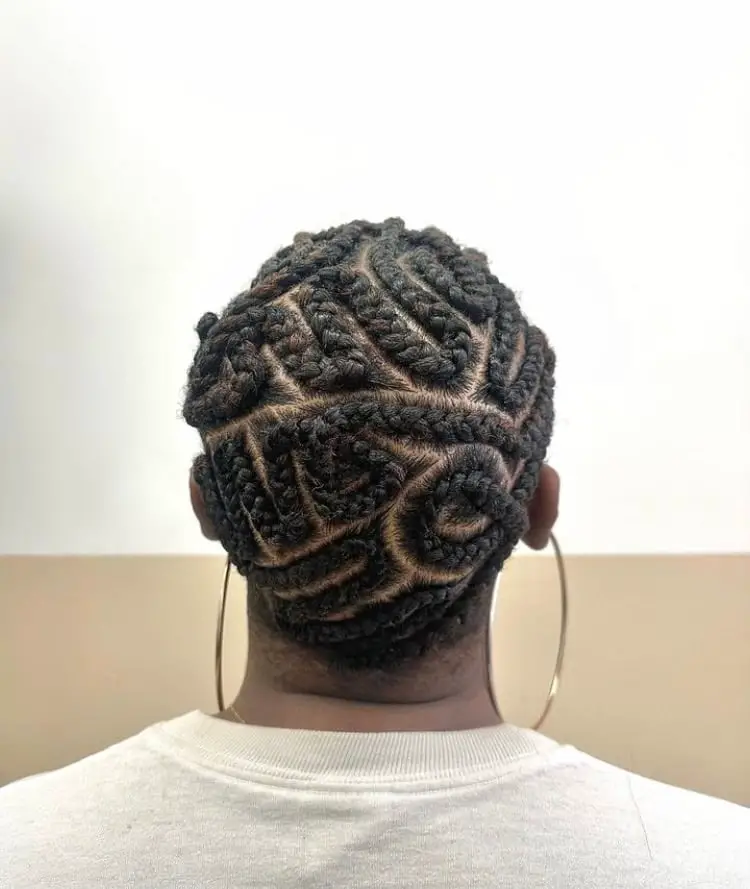 thick braided bald head cornrows 