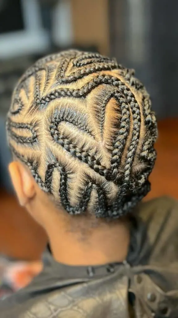 stitch braided bald head hairstyle 