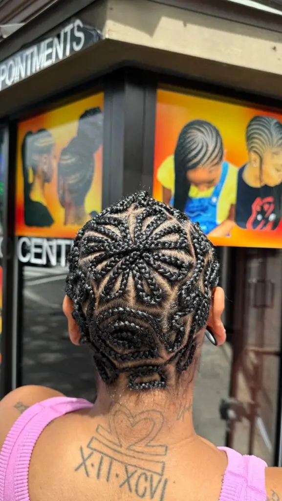 Freestyle braided baldie hairstyle , freestyle braided bald head cornrows 